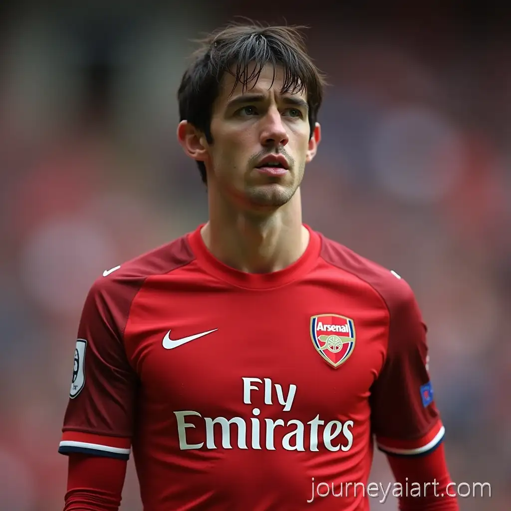 Ramsay-Bolton-Wearing-Arsenal-Football-Shirt-Portrait