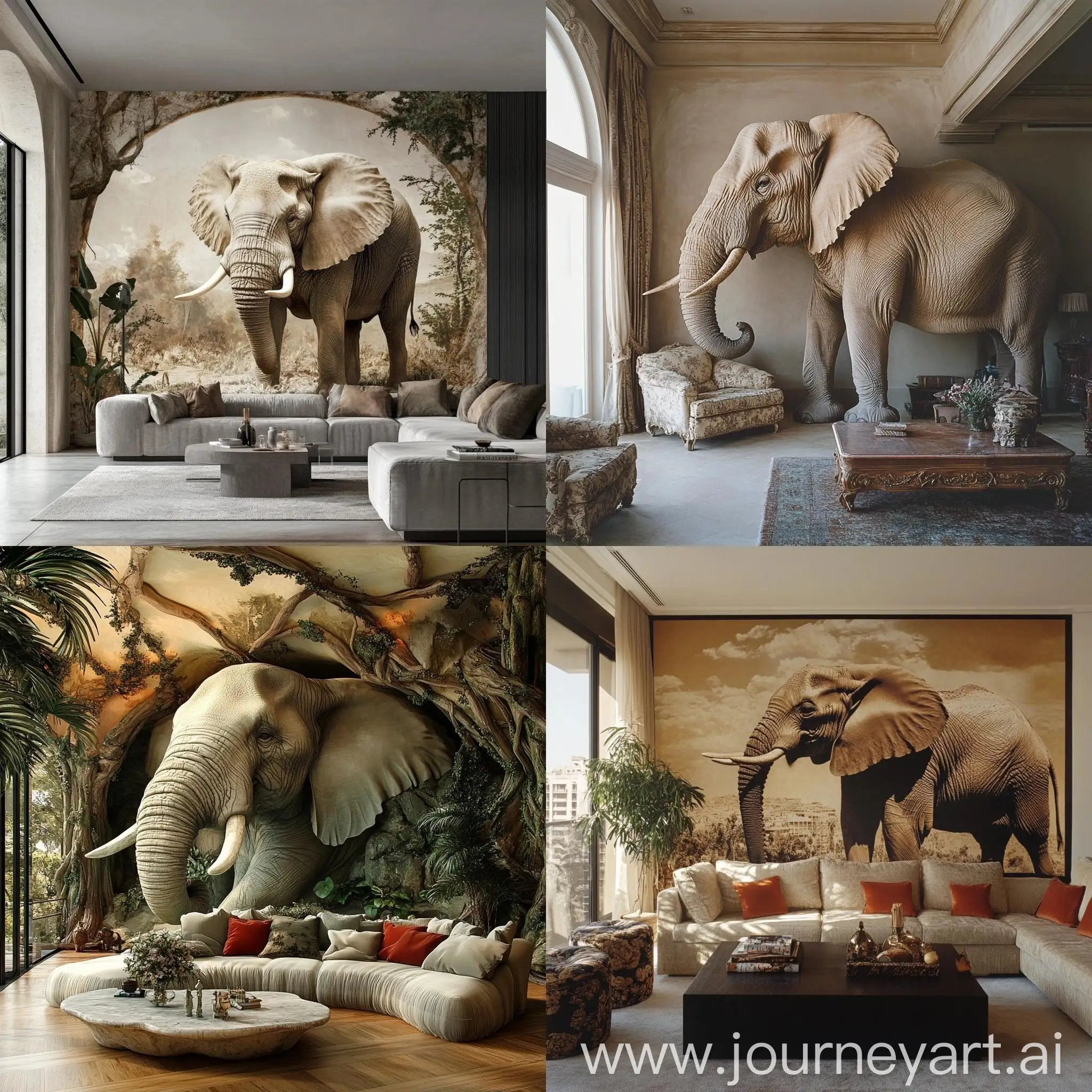 Elephant-in-Living-Room-Interior