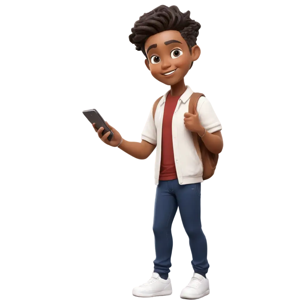 Boy-Holding-Phone-in-AppleStyle-Memoji-PNG-Image-Create-Vibrant-Digital-Characters