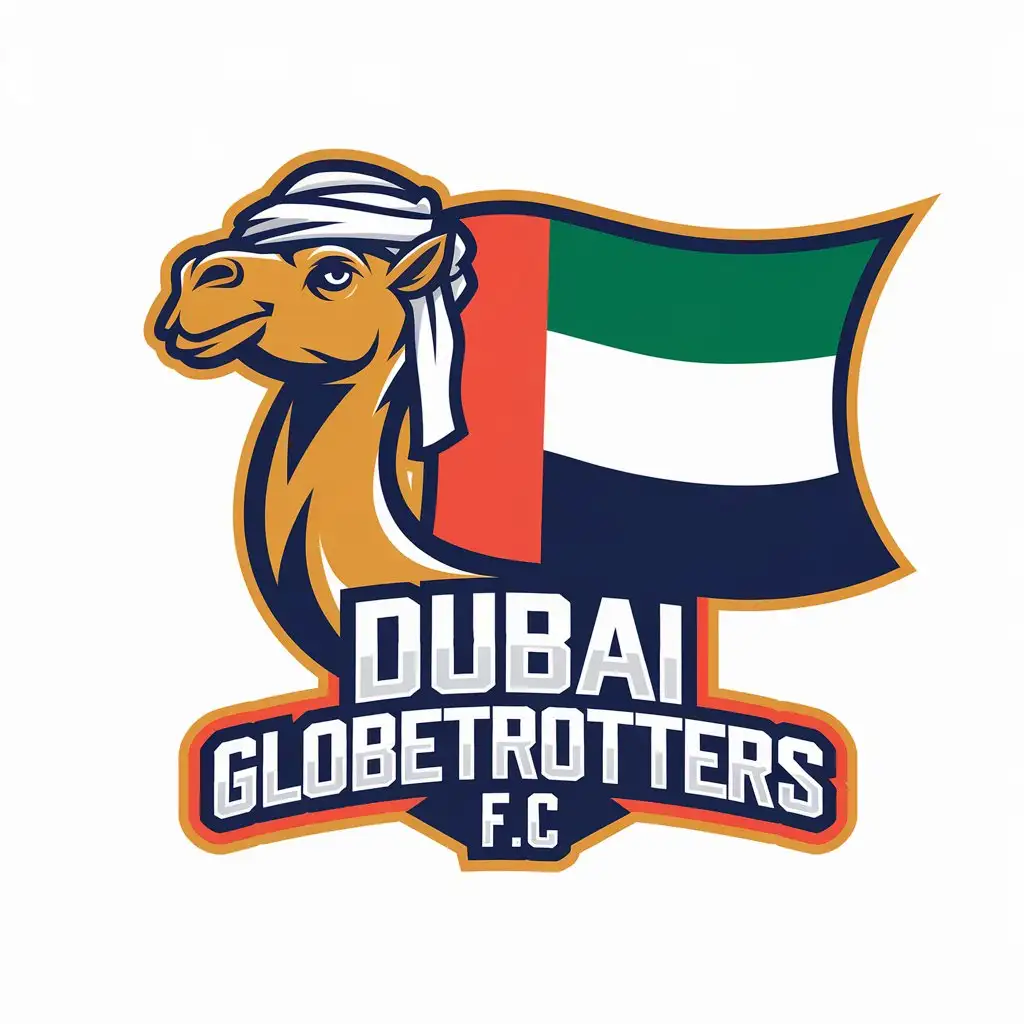 LOGO Design For Dubai Globetrotters FC Modern Bold and Bright Football Team Logo