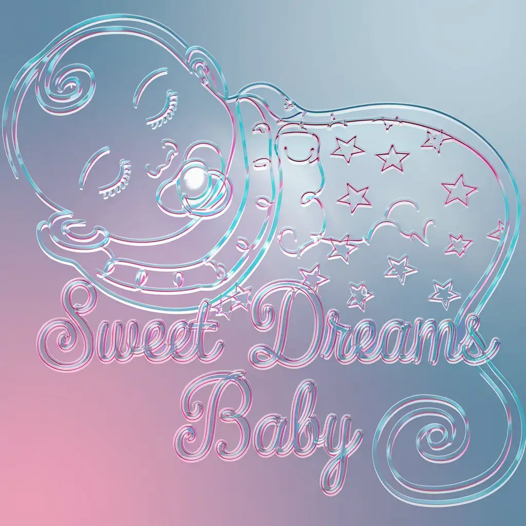 a vector logo design,with the text "Sweet Dreams Baby", main symbol:Baby,complex,clear background