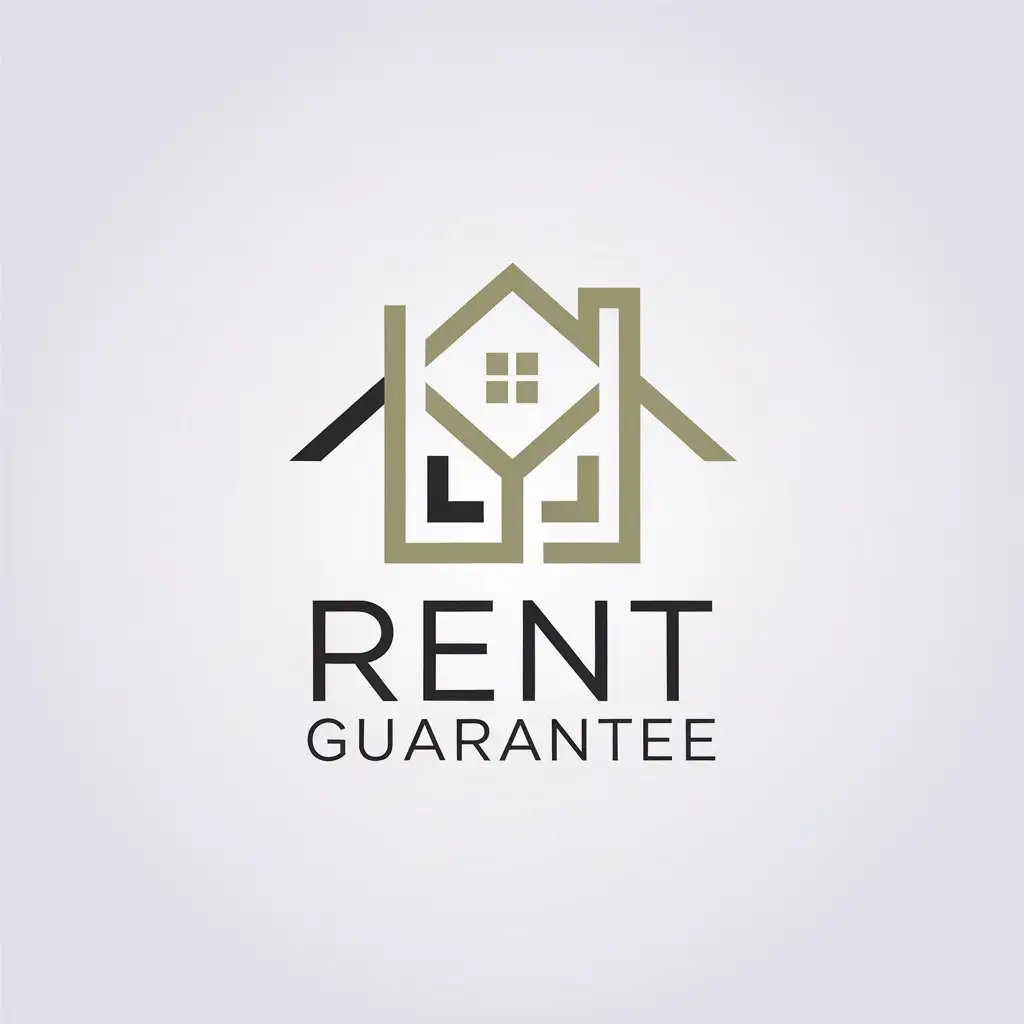 LOGO Design for Rent Guarantee Minimalistic House Symbol for Real Estate Industry