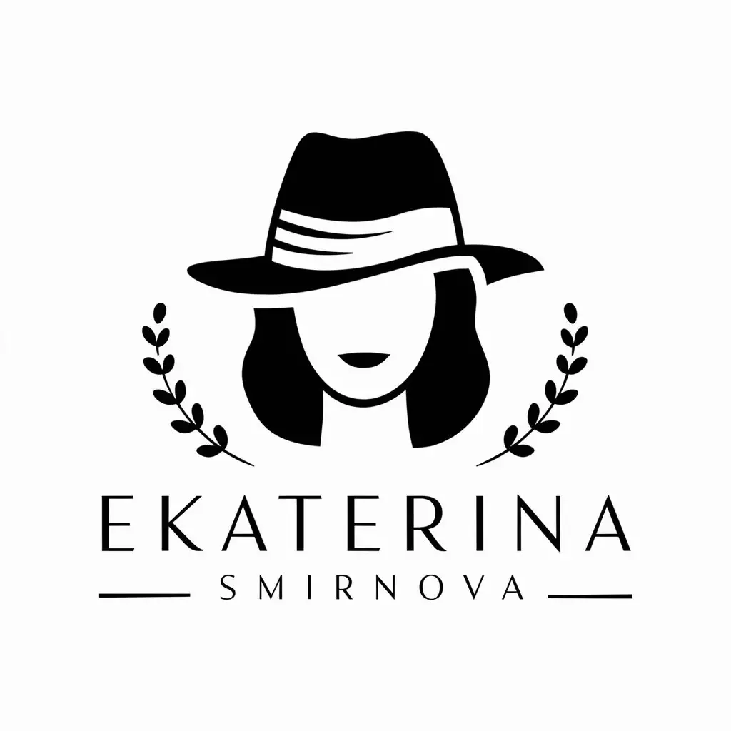 LOGO-Design-for-Ekaterina-Smirnova-Elegant-Female-Hat-Symbol-in-Vector-Style