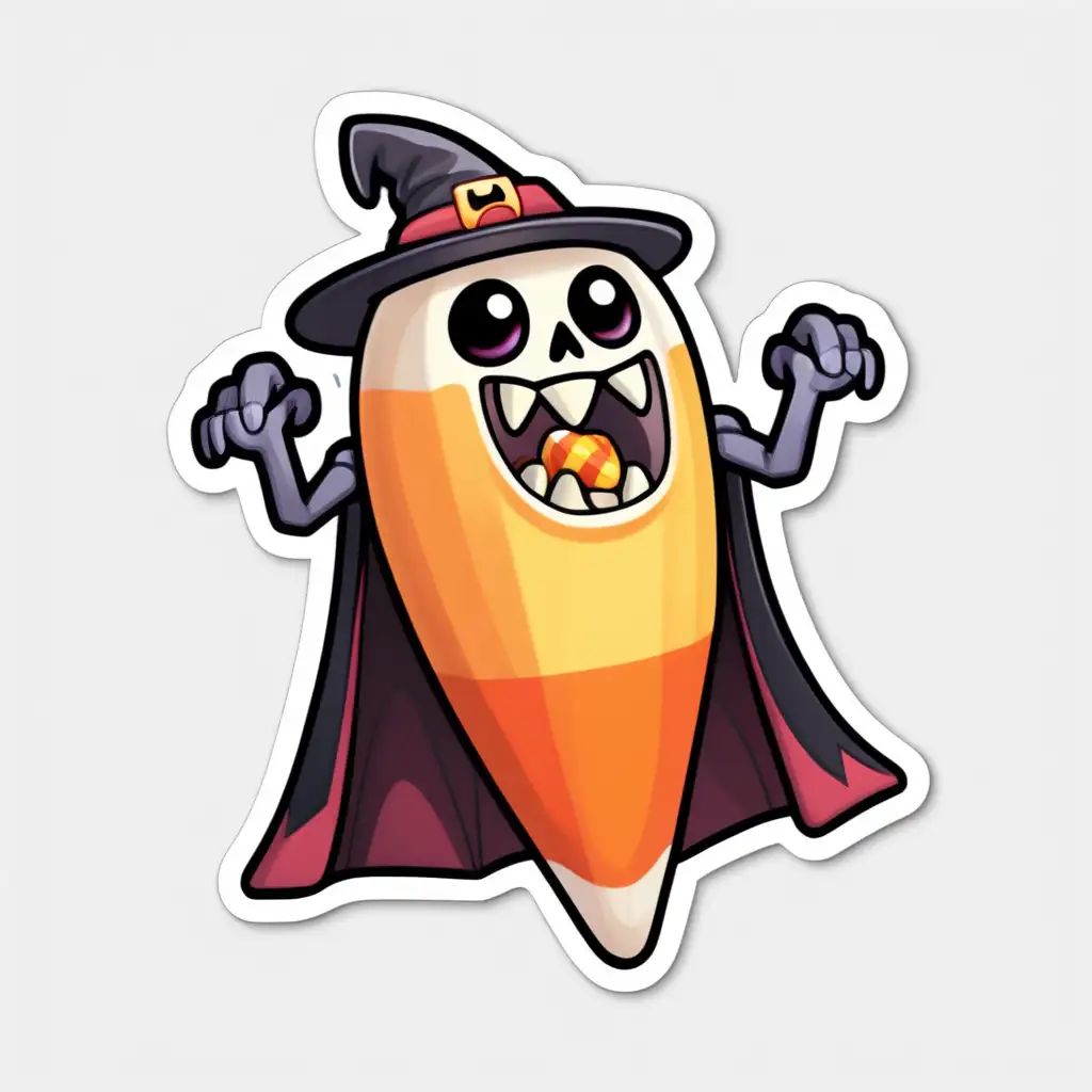 Candy Corn Vampire Ready for TrickorTreat Fun