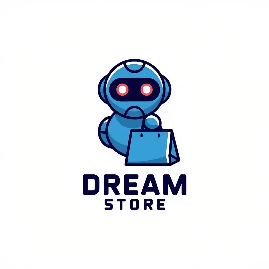 LOGO Design for Dream Store Robot Symbol with Moderate Style for Technology Industry