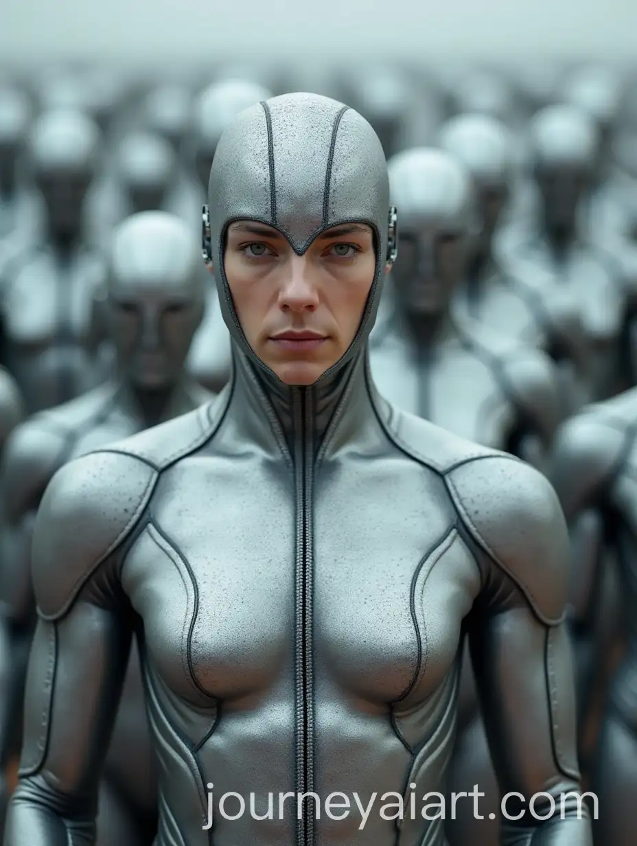 Leader-Confronting-His-Clone-Army-in-Silver-Skinsuits