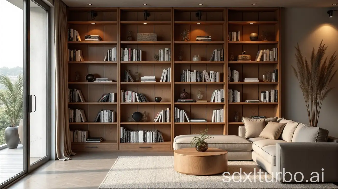 Bookshelves-in-a-Minimalist-Aesthetic-Space