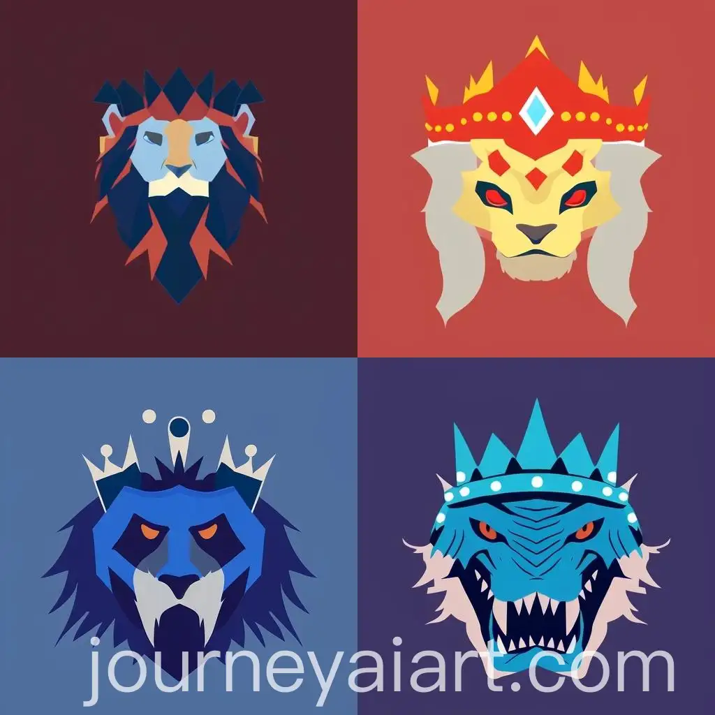 Minimalistic-Beast-Avatar-Head-with-Crown