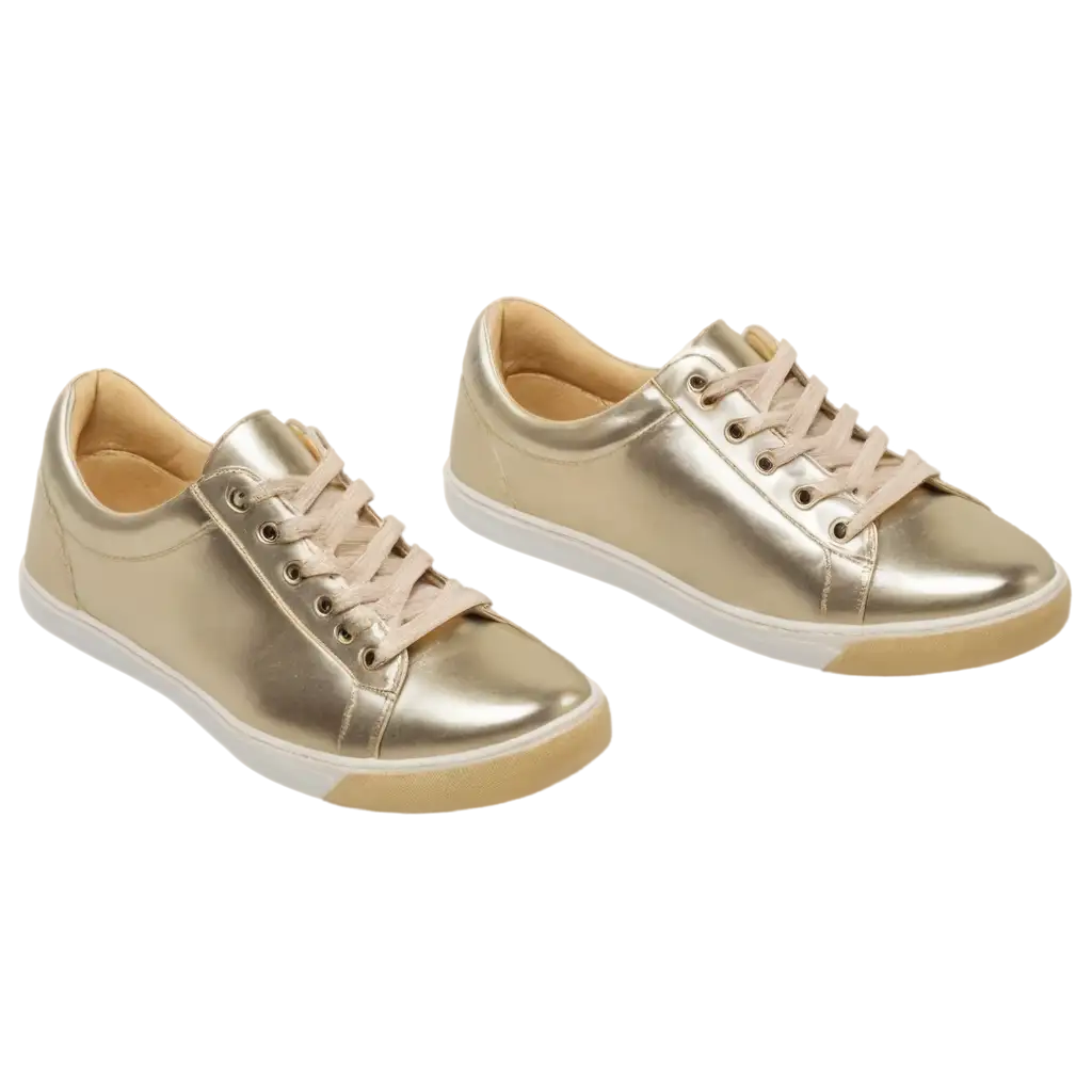 Gold-Womens-Sneakers-PNG-HighQuality-Transparent-Image-for-Fashion-and-ECommerce