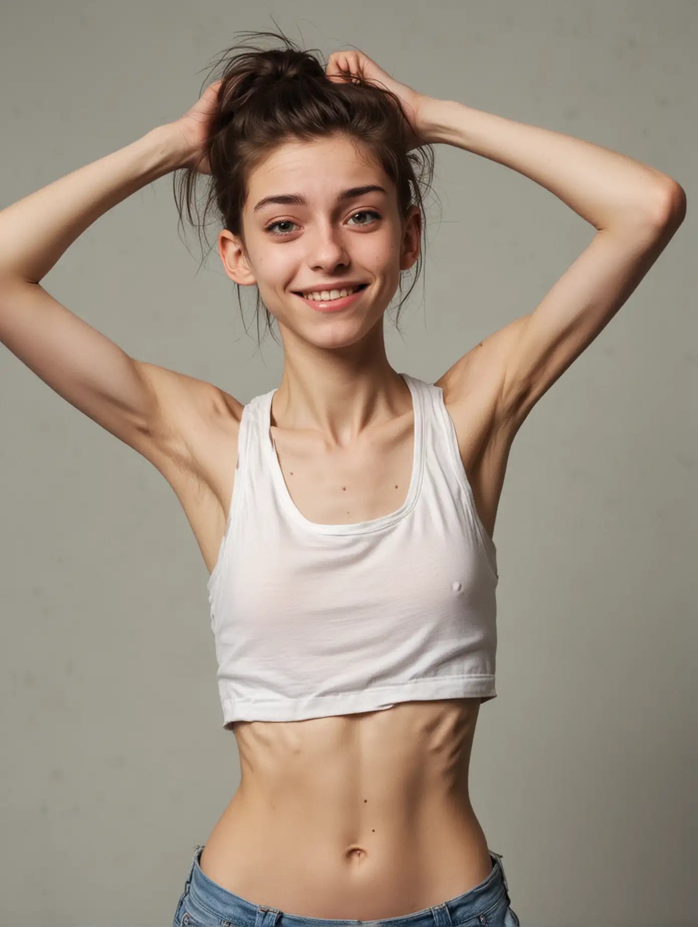 Exaggerated-Slanted-Grimace-UltraSkinny-Girl-in-Strained-Pose-18YearOld