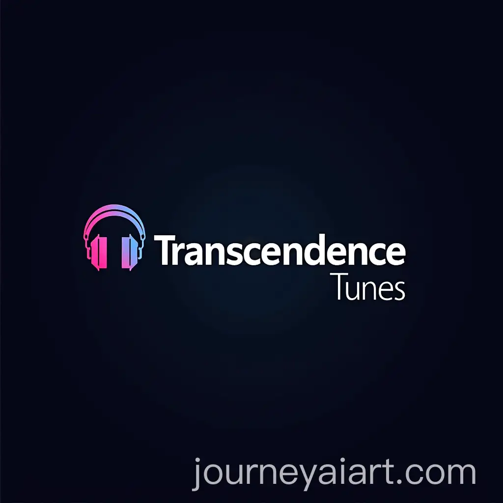 Transcendence-Tunes-Logo-Design-with-Headphones-for-Electronic-Music