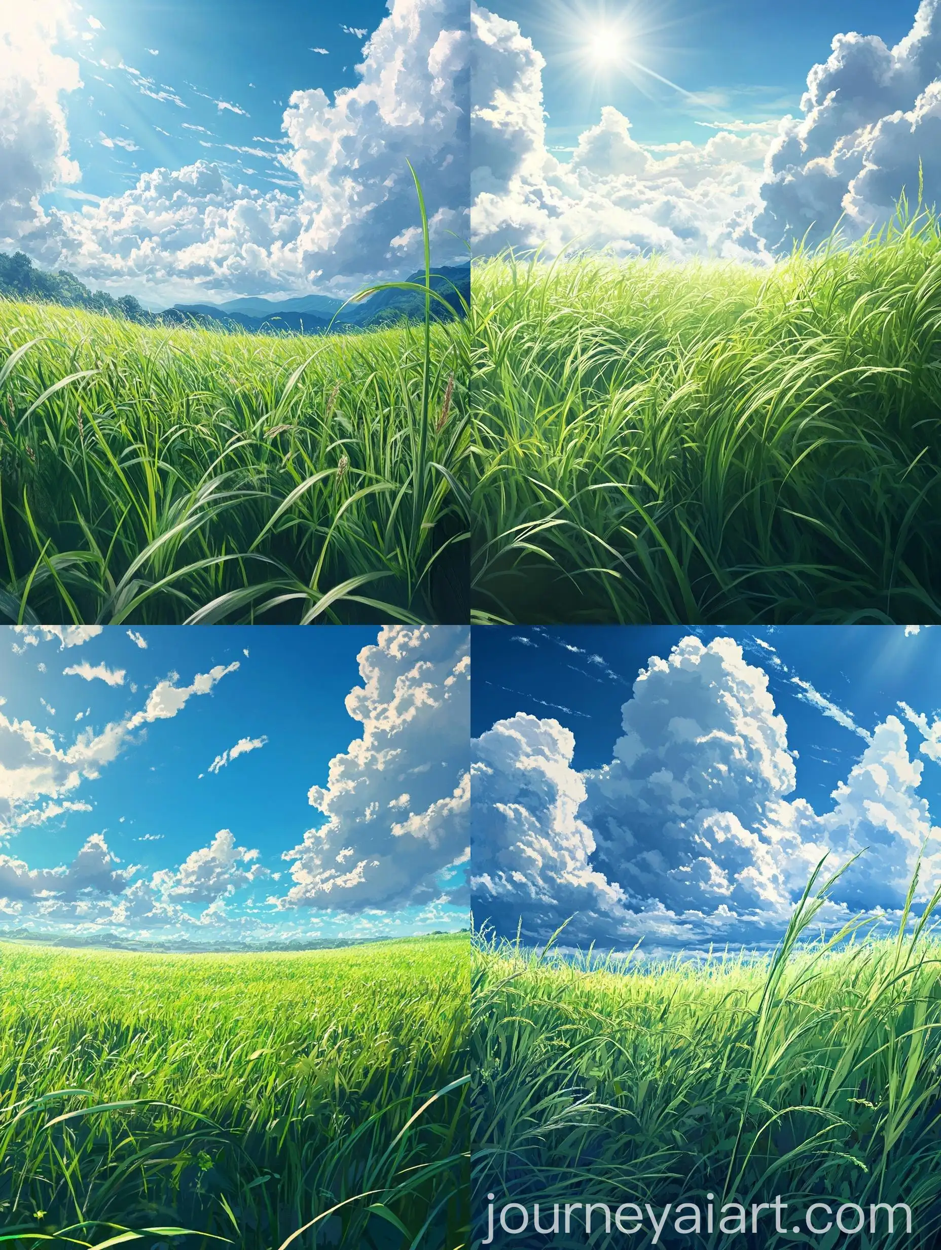 HyperRealistic-Green-Grass-Plain-with-Pillar-of-Clouds-Daylight-Scene