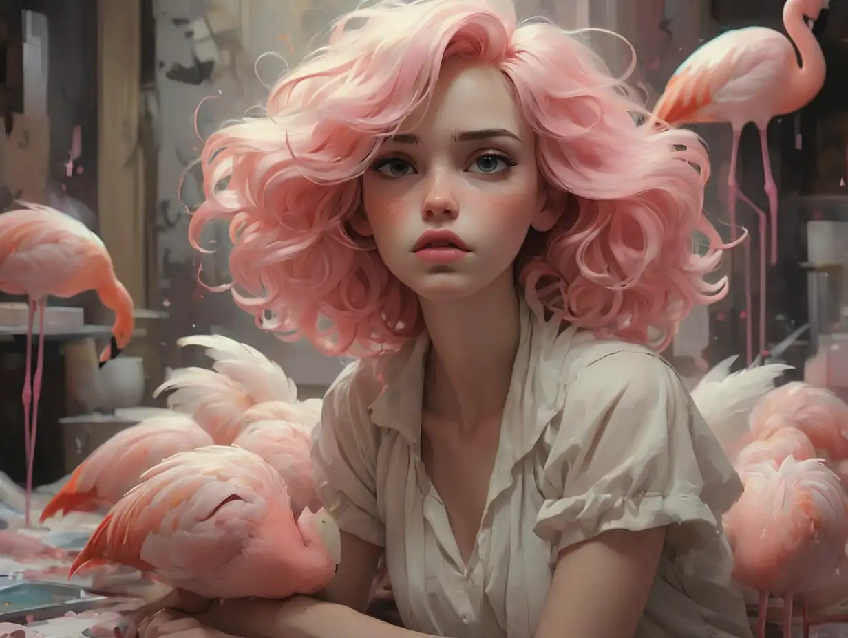 Dreamlike-Allegory-Laziest-Day-in-Pale-Pearl-and-Pastel-Flamingo-Colors