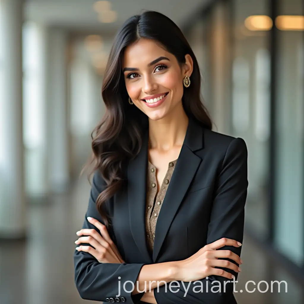 Stylish-Indian-Office-Woman-in-Professional-Attire-at-Work