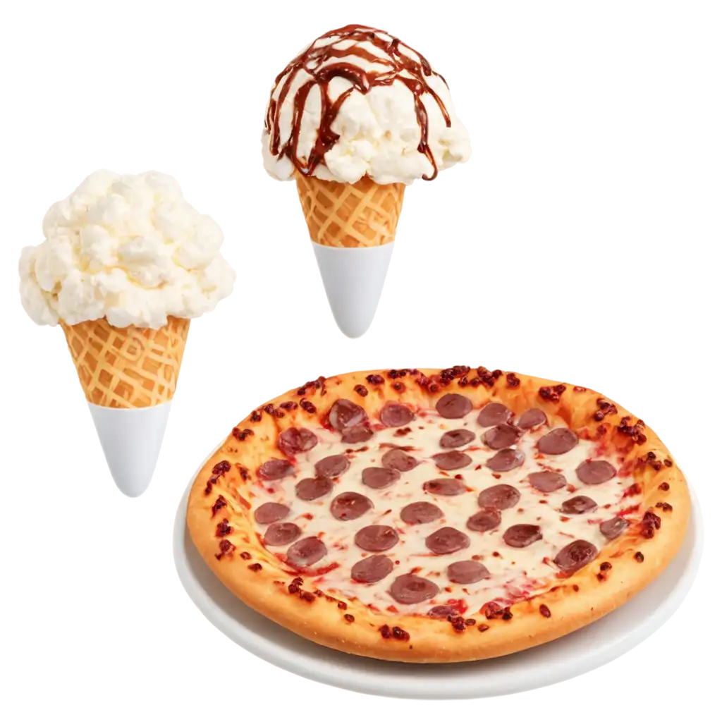 Delicious-Pizza-with-Ice-Cream-PNG-Image-for-Creative-Projects