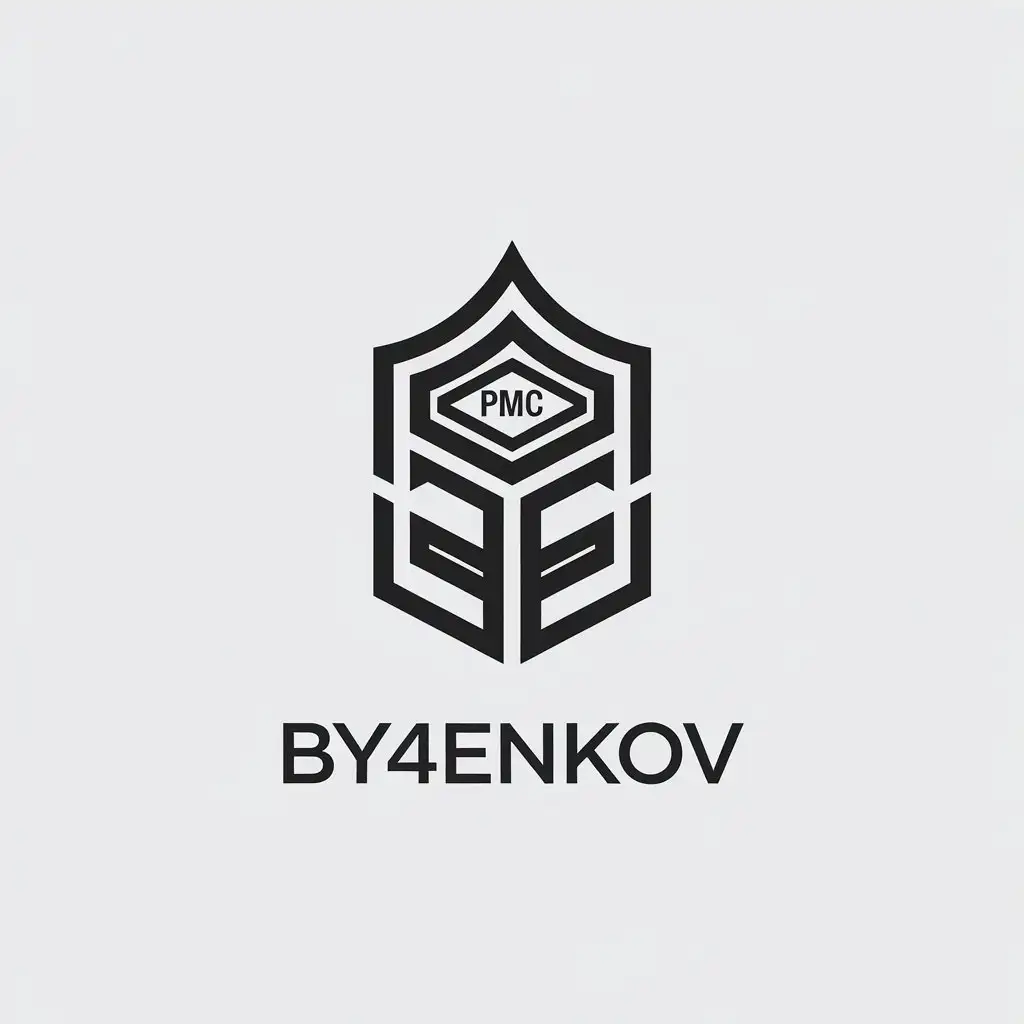 LOGO Design for By4enkov PMC Military Theme with Minimalistic Style