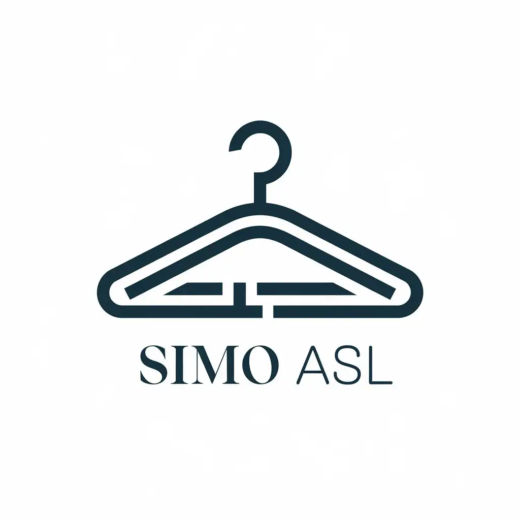 LOGO Design for SIMO ASL Vector Logo Featuring Clothes on a Clear Background