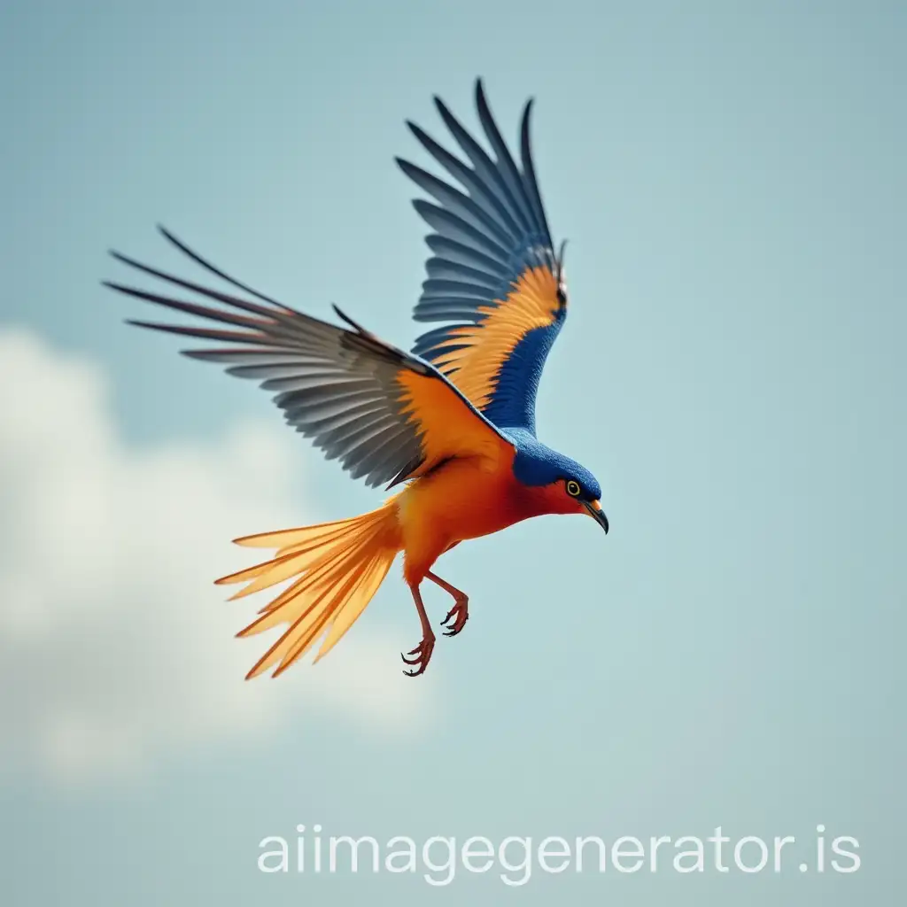 Phoenix-Bird-Soaring-Through-a-Dramatic-Sky