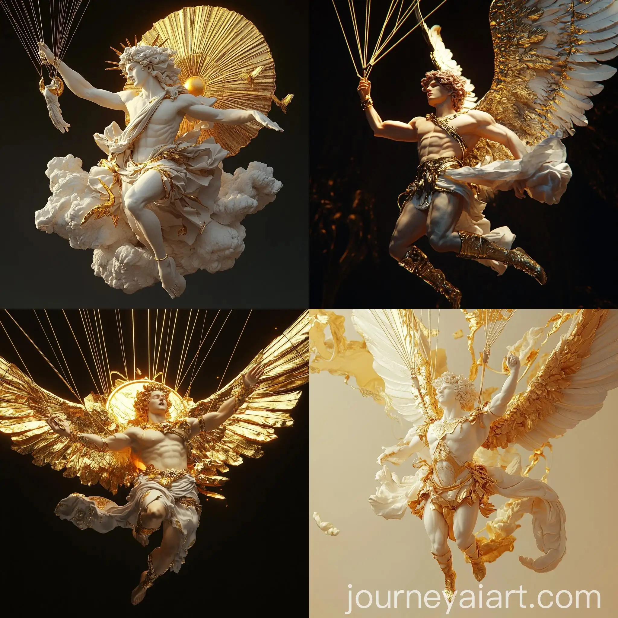 Golden-Helios-Parachute-Jump-with-Volumetric-Lighting-and-Detailed-Accessories