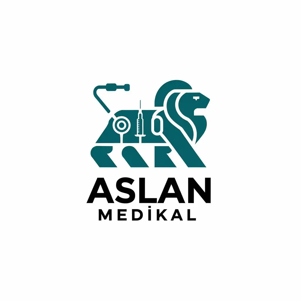 LOGO Design for Aslan Medikal Lion Symbol with Moderate Style for Medical Dental Industry