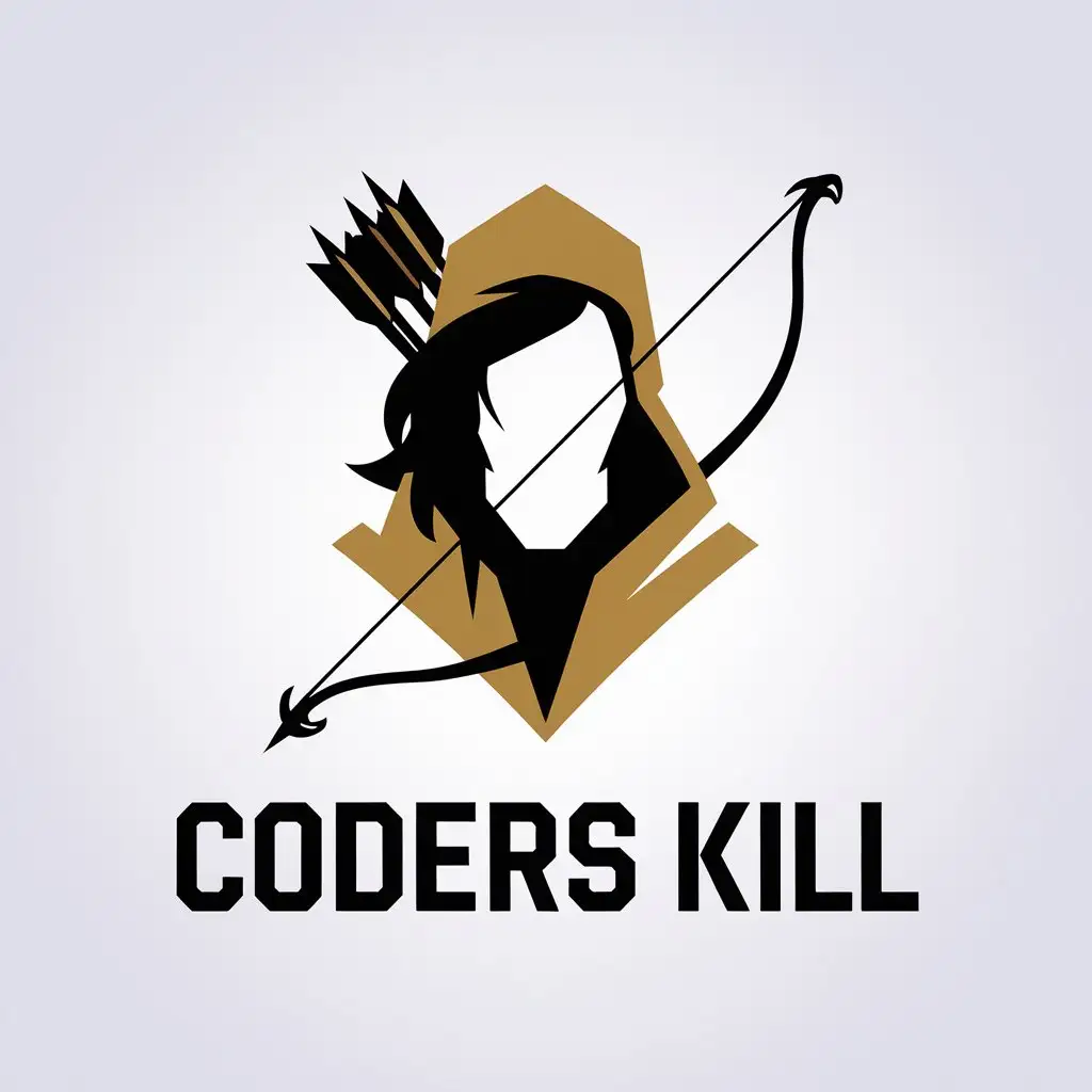 a vector logo design,with the text "coders kill", main symbol:diana de disparo,Minimalistic,clear background