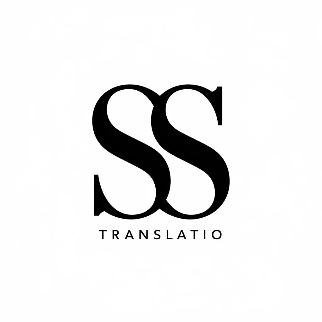 LOGO Design for SS Translatio Legal Industry Vector Logo with SS Symbol and Clear Background