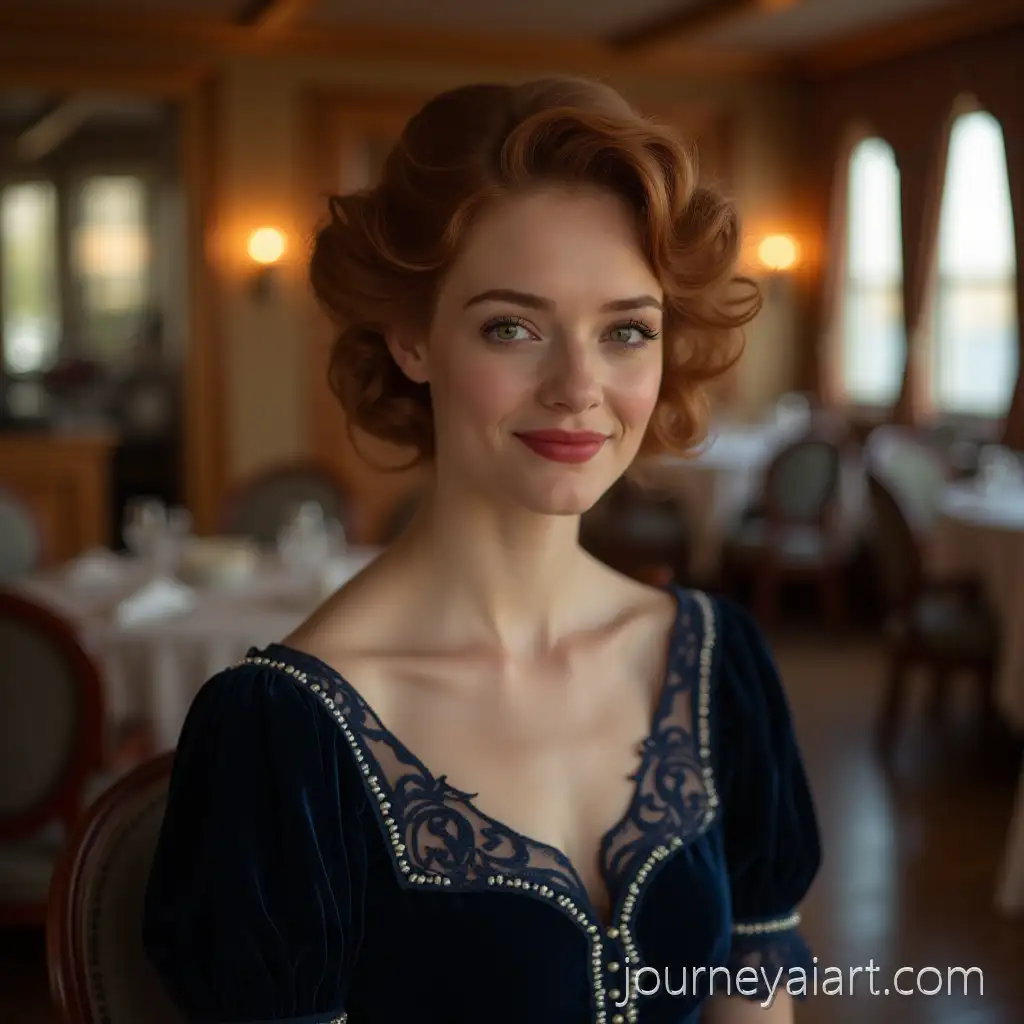 Elegant-Edwardian-Woman-Dining-Aboard-a-Luxurious-Ocean-Liner-in-Golden-Light