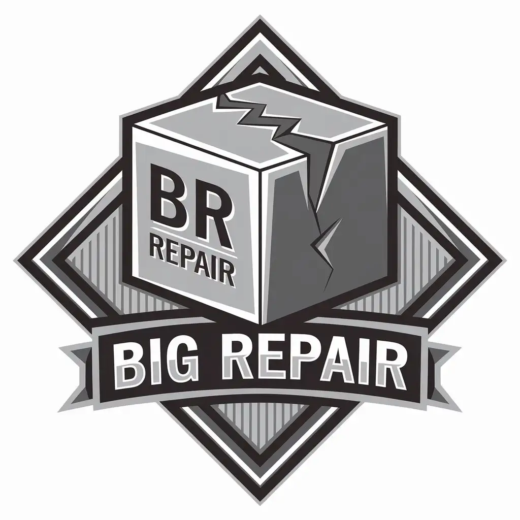 LOGO Design for BR Big Repair Concrete Theme for Construction Industry