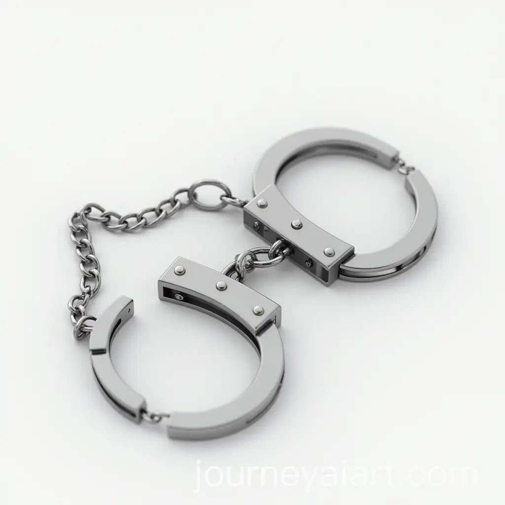 Photorealistic-Handcuffs-with-Short-Chain-and-Detailed-Shadows