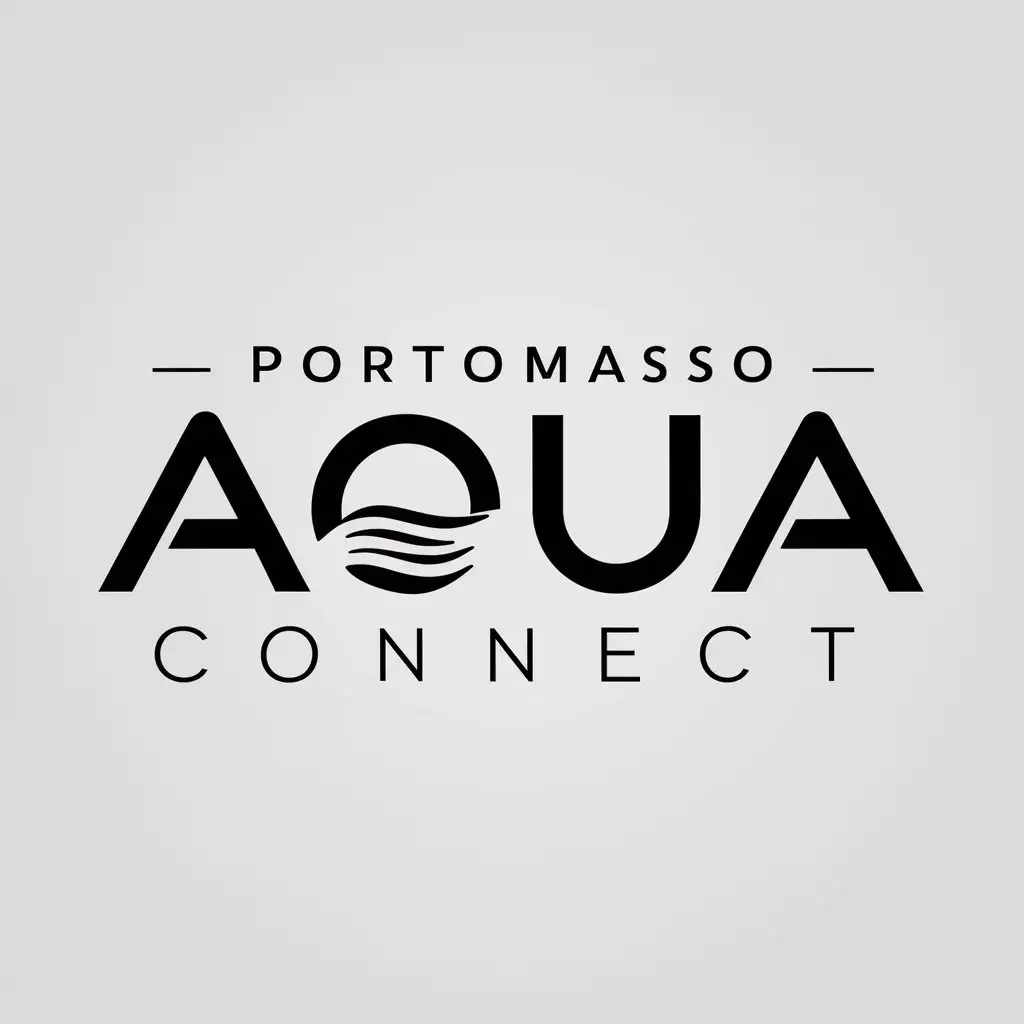 LOGO Design for Portomaso Aqua Connect Minimalistic Water Symbol for Event Industry