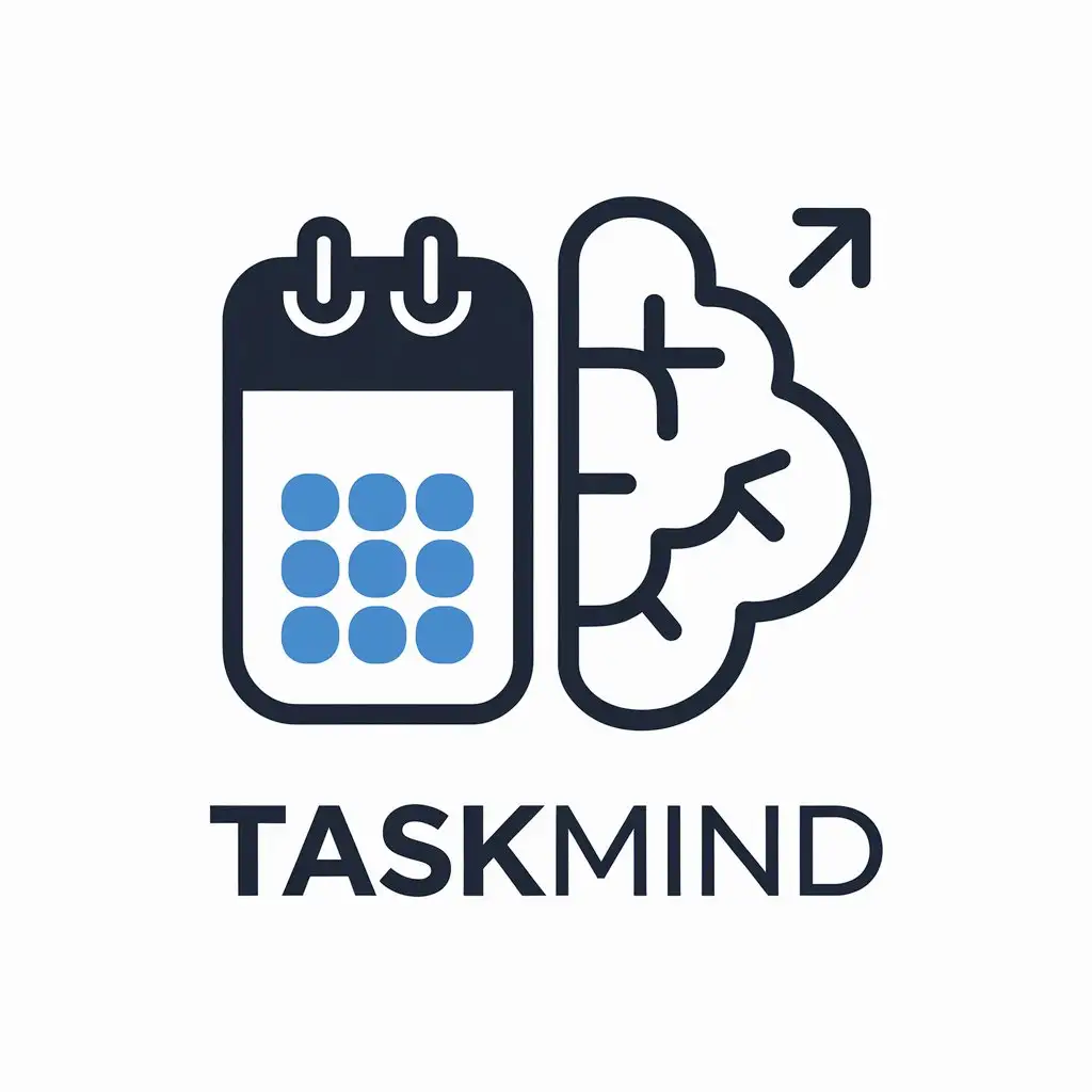 LOGO Design for TaskMind Calendar Brain Theme for Education Industry