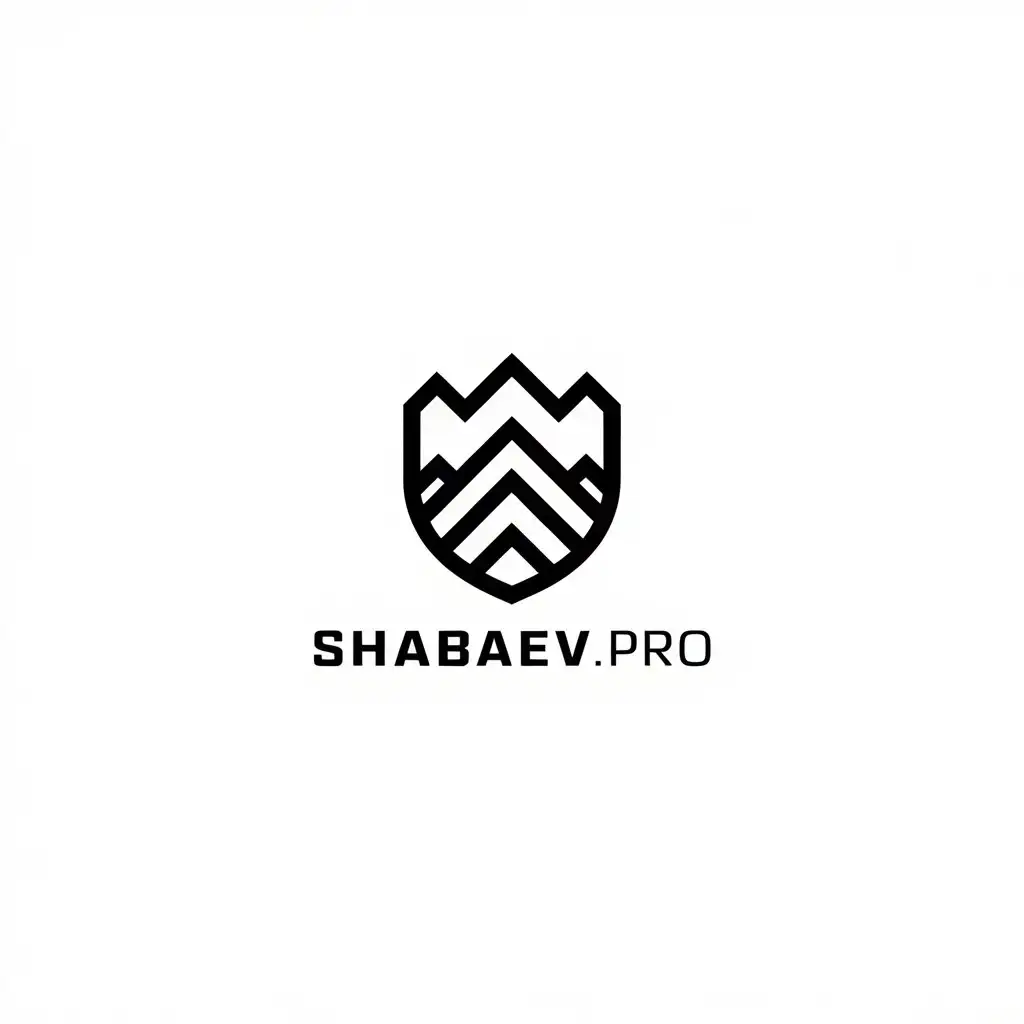 LOGO-Design-for-Shabaevpro-Minimalist-Mountain-and-Shield-with-Finance-Industry-Appeal