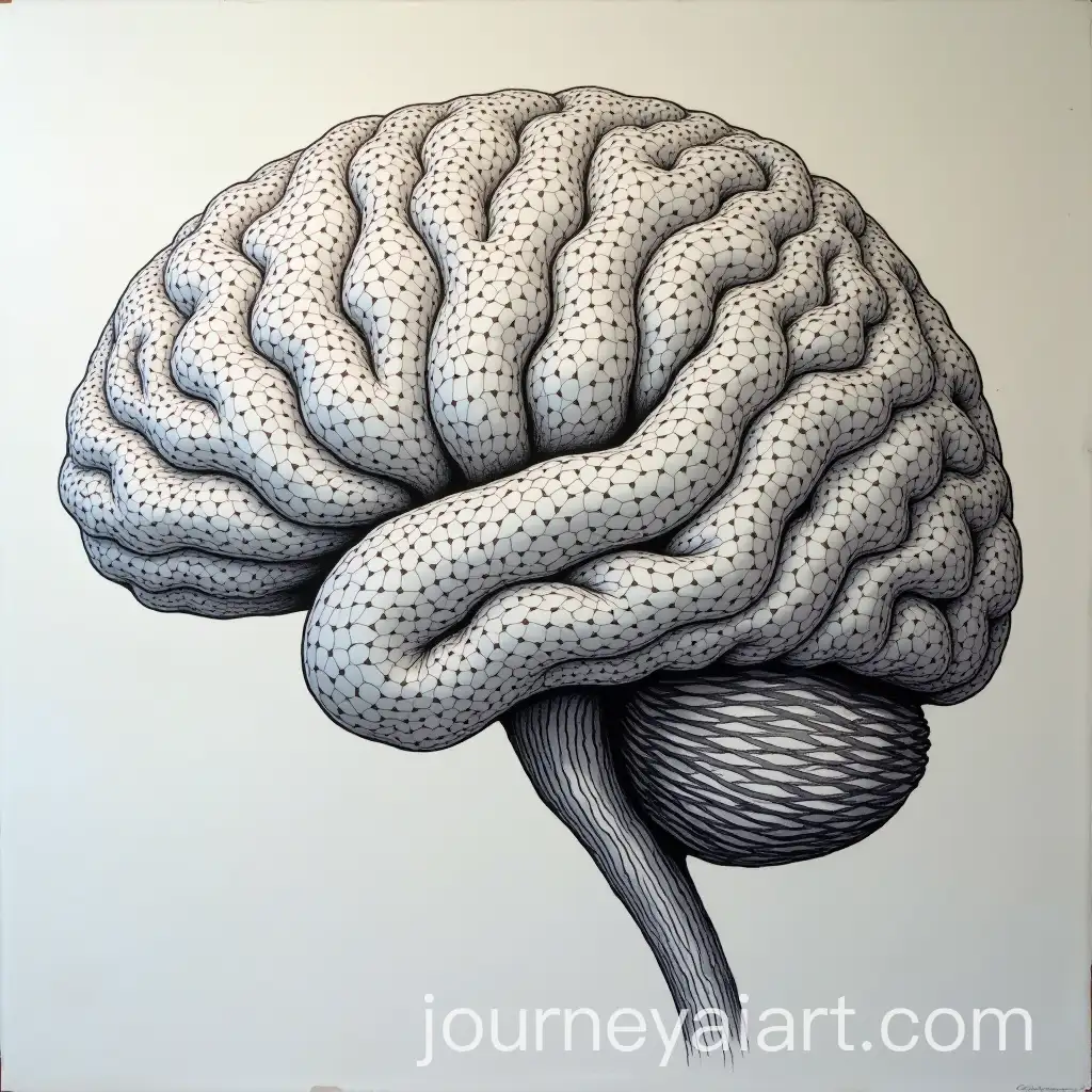 Abstract-BrainLike-Network-of-Points-and-Lines-with-Varying-Diameters