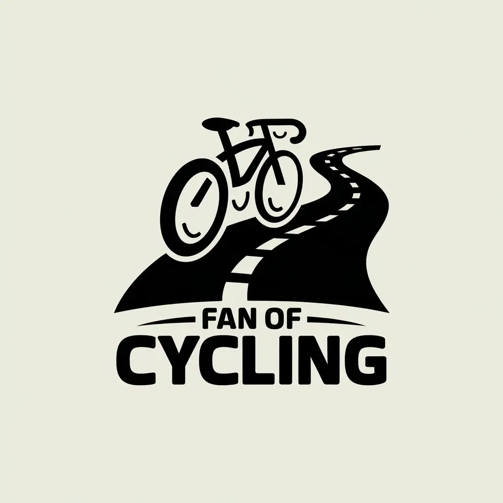 LOGO Design For FAN OF CYCLING Funny Cartoon Style with Team Clothes Template