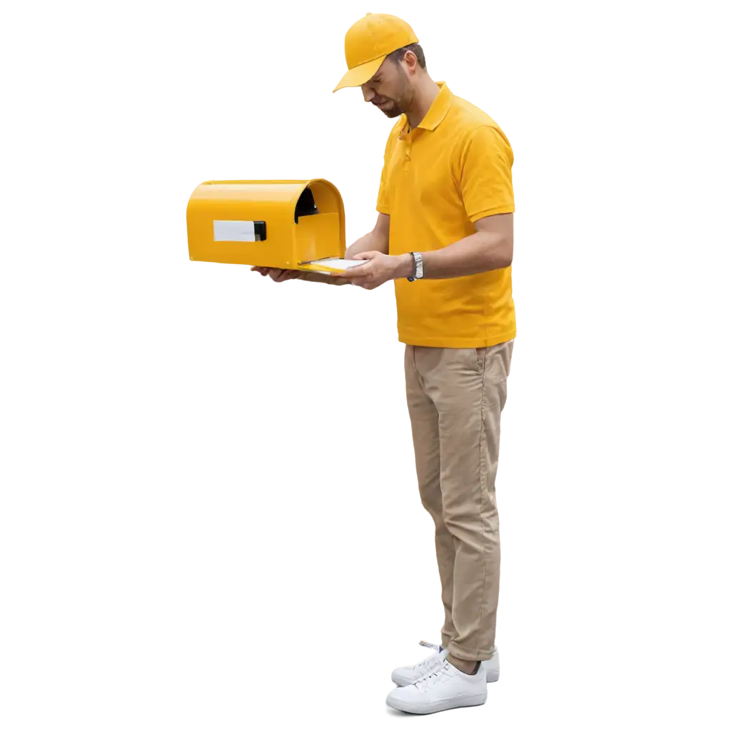 Professional-PNG-Image-Worker-Dressed-in-Yellow-at-Mailbox