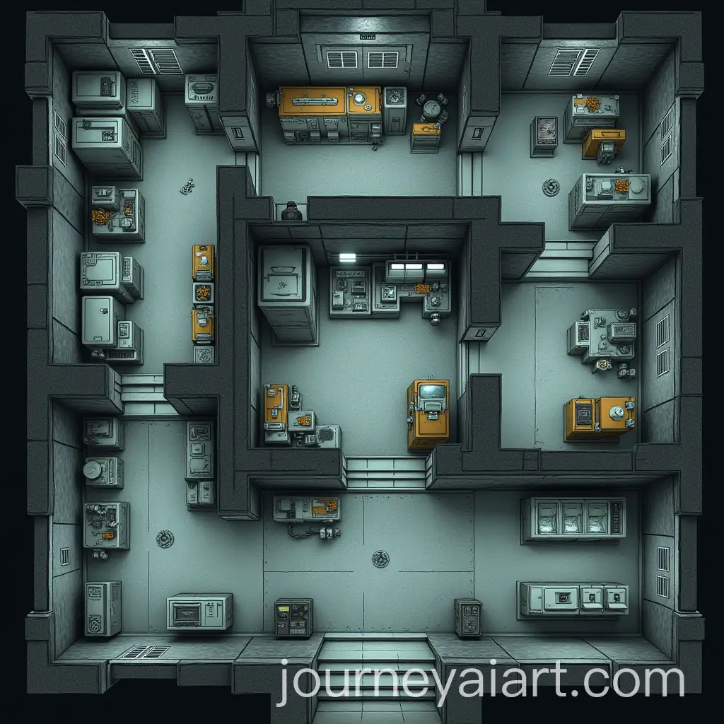 Brutalist-Underground-Medical-Research-Facility-Floorplan-for-Horror-TTRPG