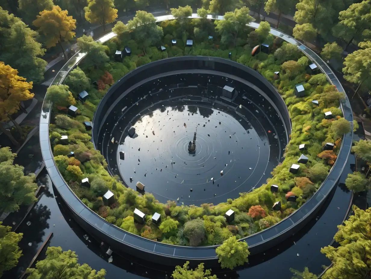 Birds-Eye-View-of-a-Modern-Museum-with-Spiral-Glass-Wall-in-Civic-Plaza