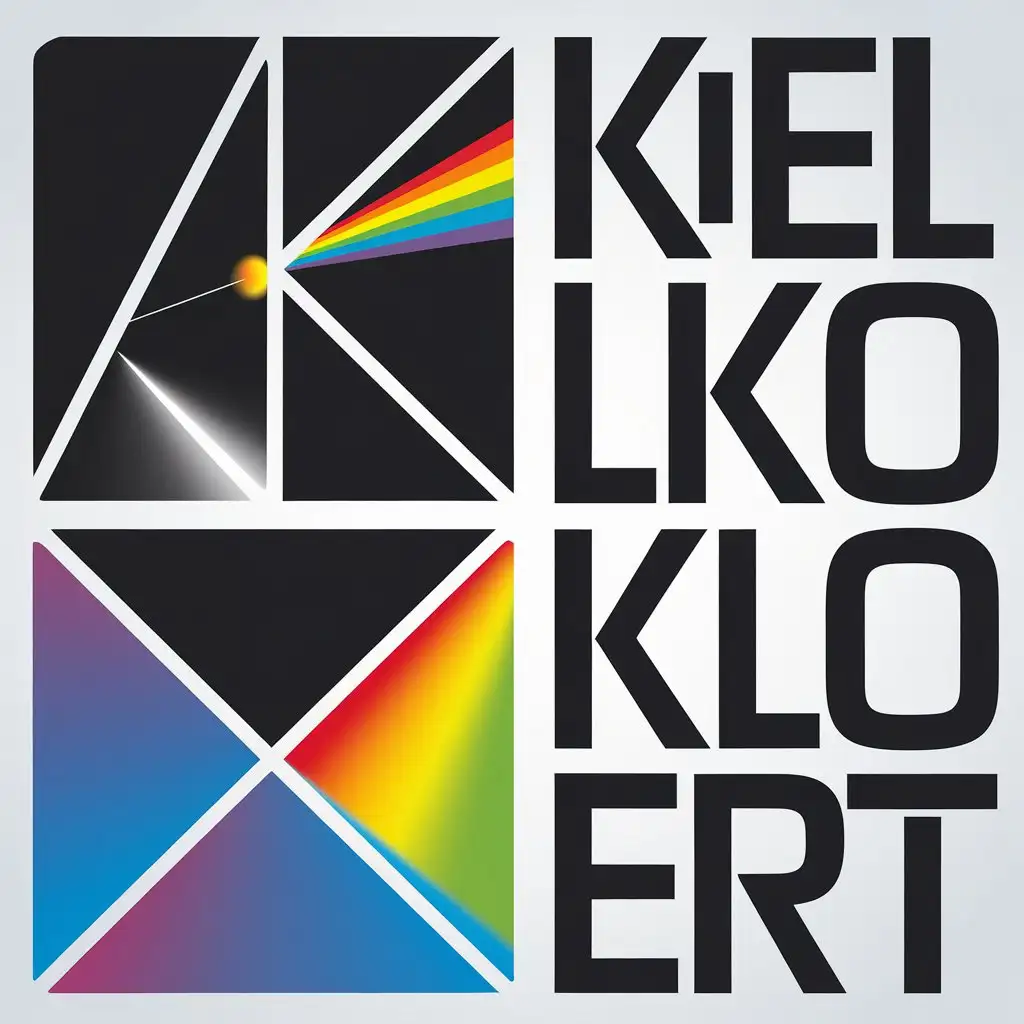 LOGO Design for KielKoloriert Prism Symbol with Vibrant Colors on a Clear Background