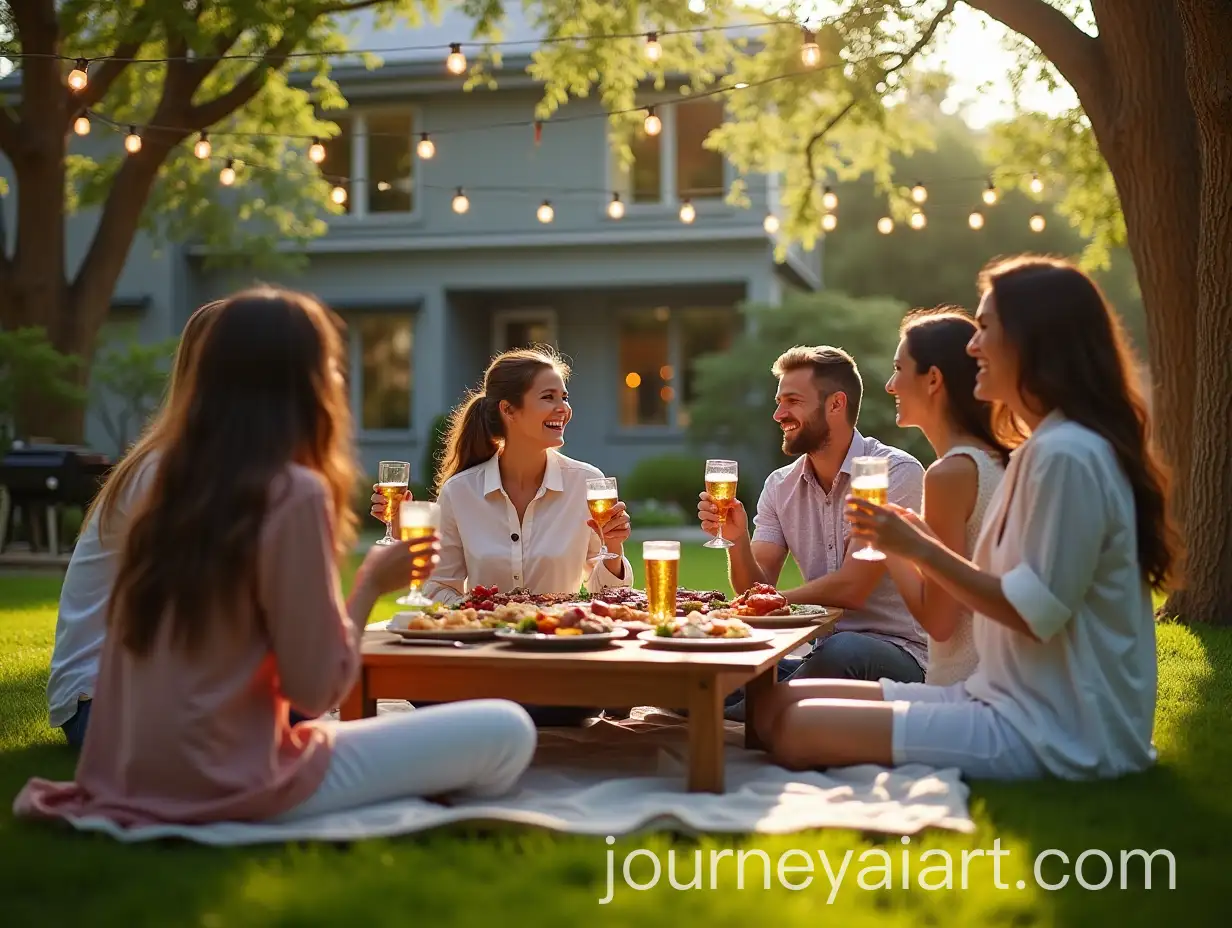 Stylish-Friends-Enjoying-a-Backyard-Barbecue-on-a-Sunny-Afternoon