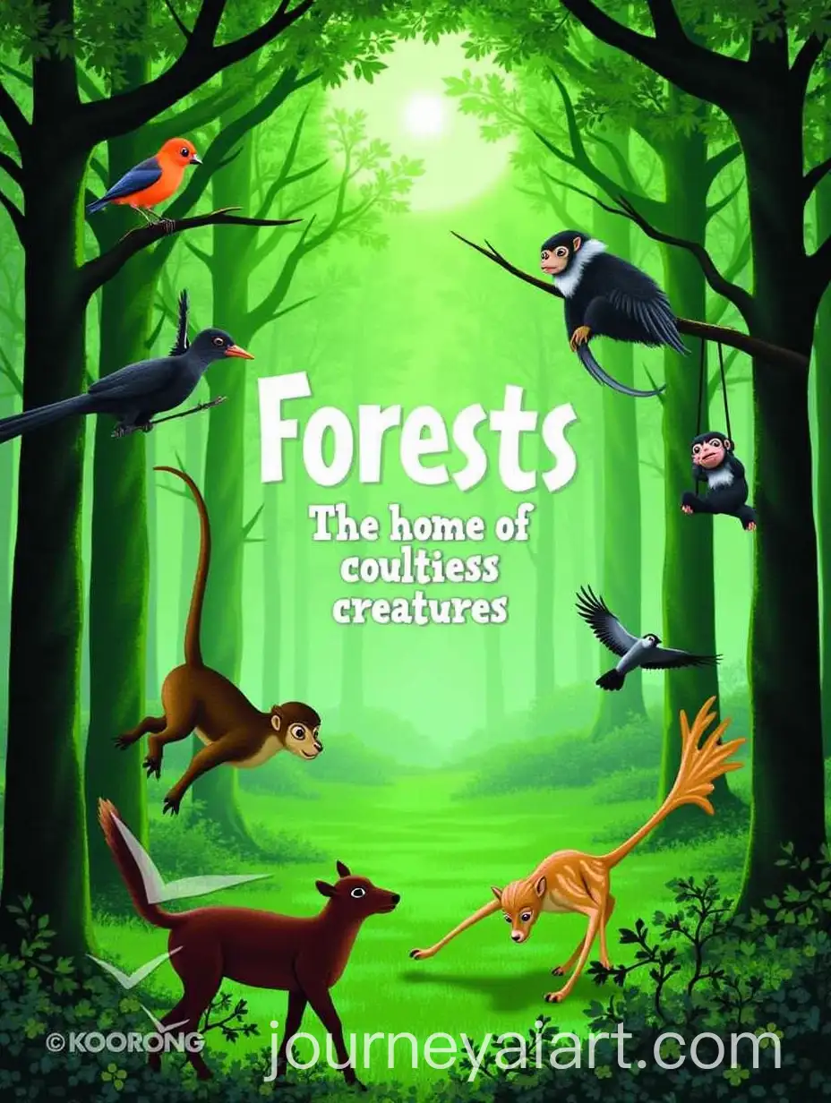 Lush-Green-Forest-with-Vibrant-Wildlife-and-Text-Overlay