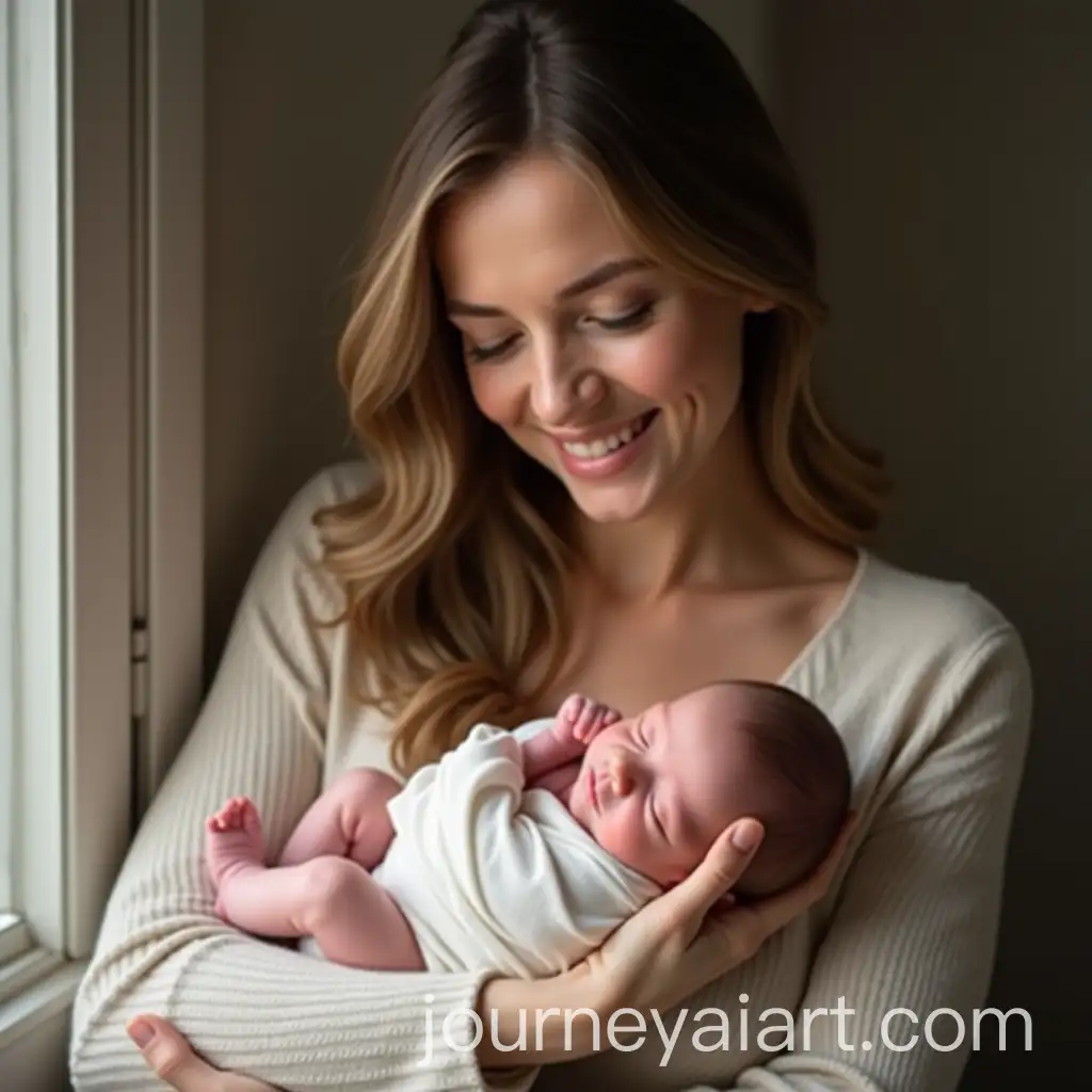 Realistic-European-Mother-with-Newborn-Baby