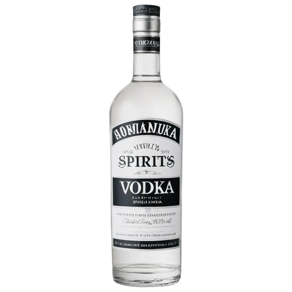 PNG-Image-of-a-Bottle-Filled-with-Spirits-and-a-Vodka-Label-for-Various-Uses