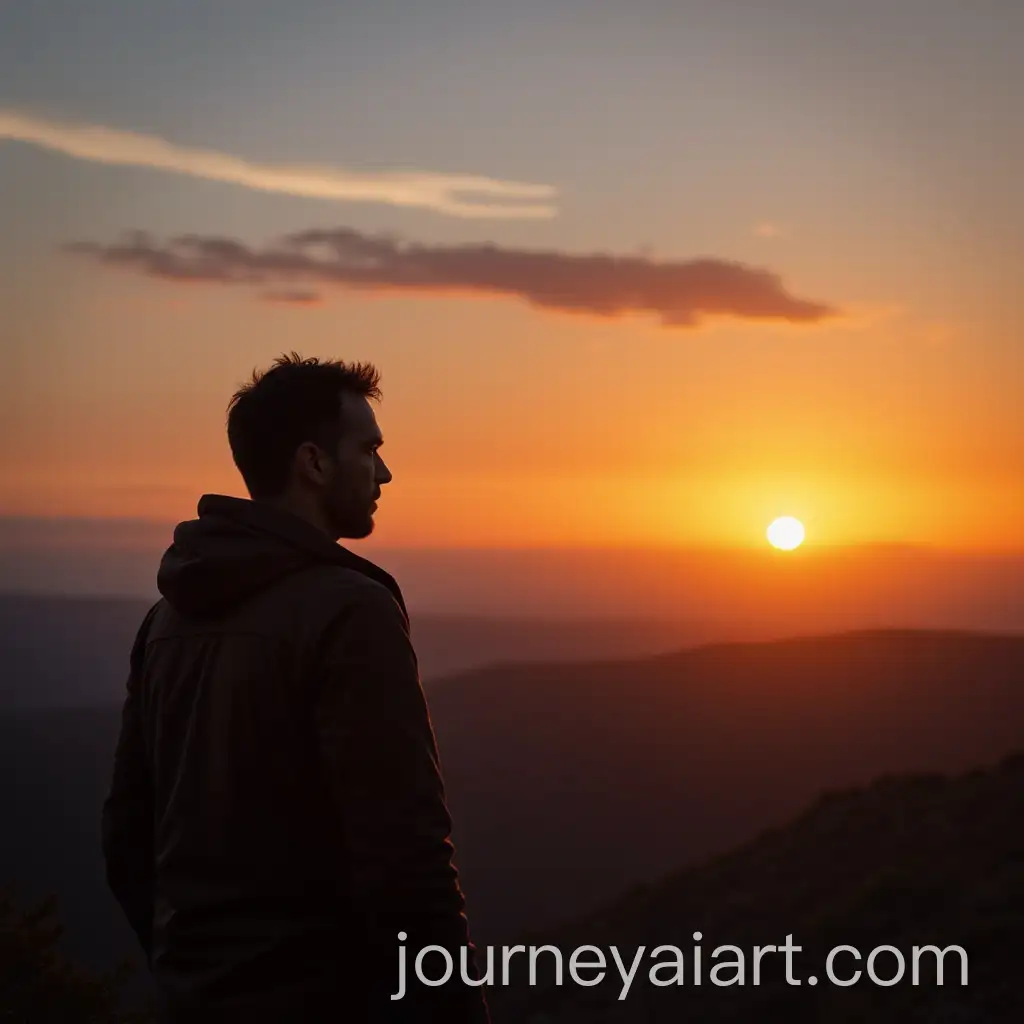 Contemplative-Man-Admiring-Sunset