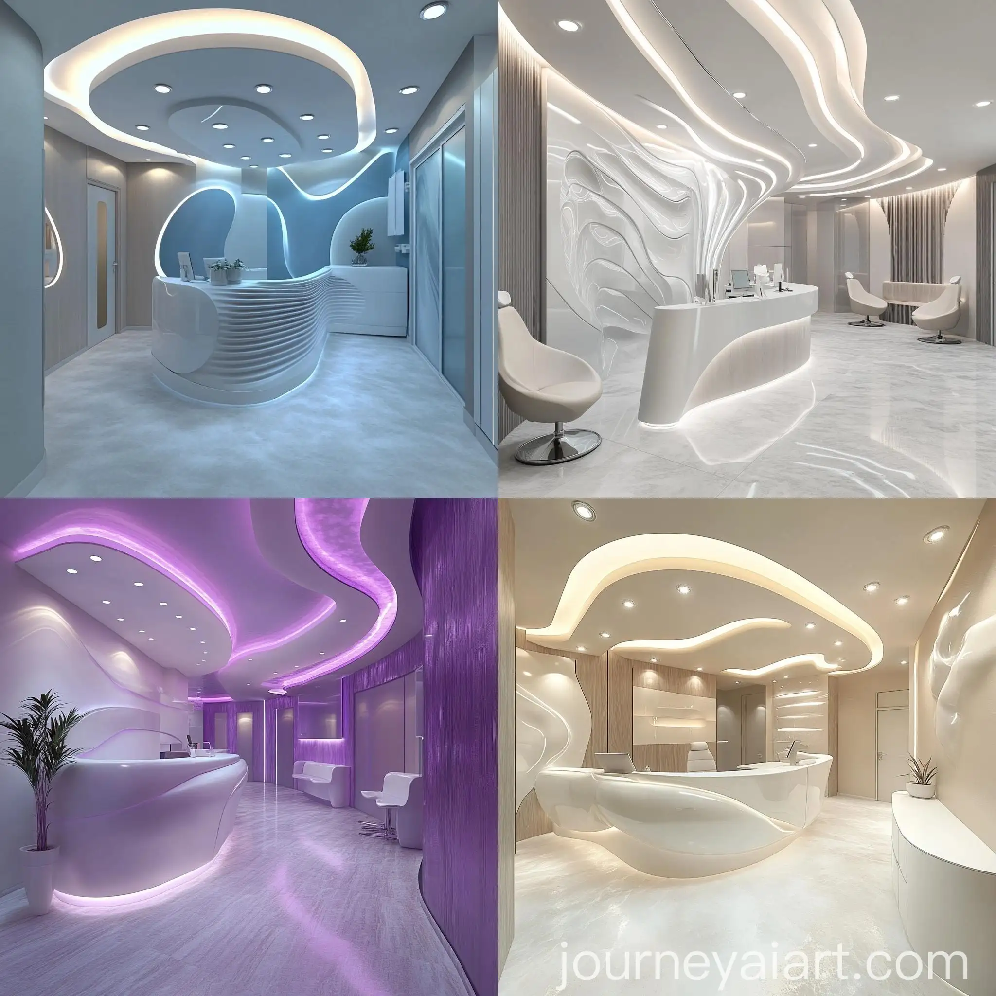 Futuristic-Dental-Clinic-Reception-in-Chantilly-Lace-by-Benjamin-Moore