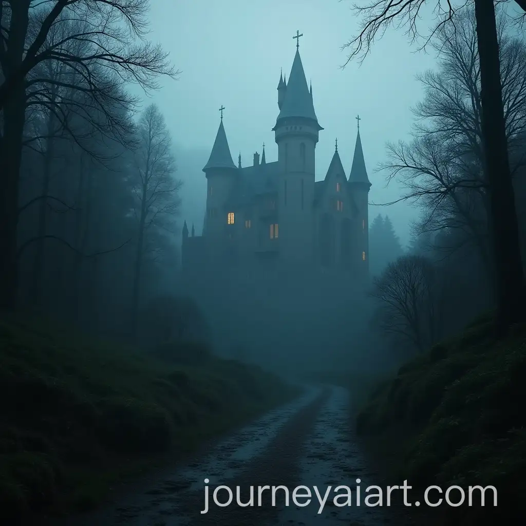 Dark-Fantasy-Castle-Behind-a-Misty-Forest