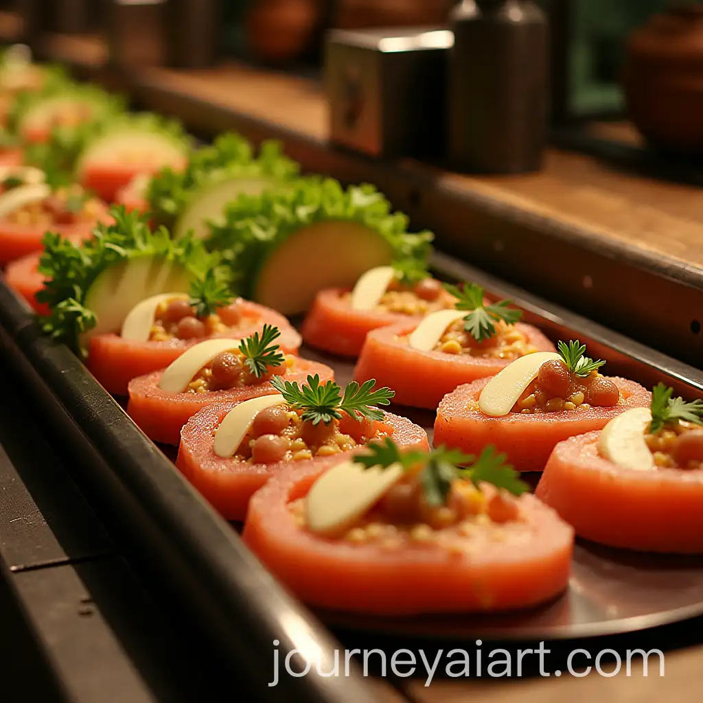 Interactive-Food-and-Art-Installation-with-Conveyor-Belt-Tapas