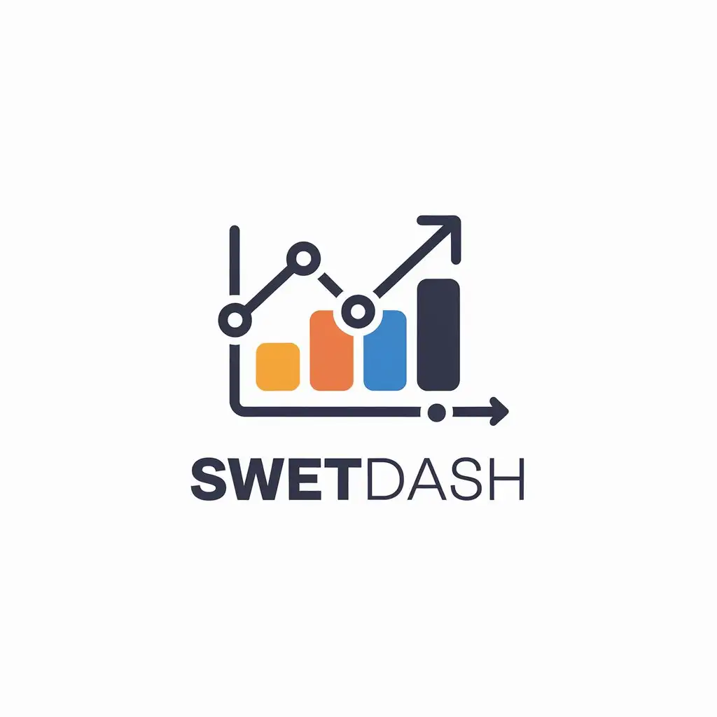 LOGO Design for SWETDash Chart and Pipeline Symbol in Dark Background