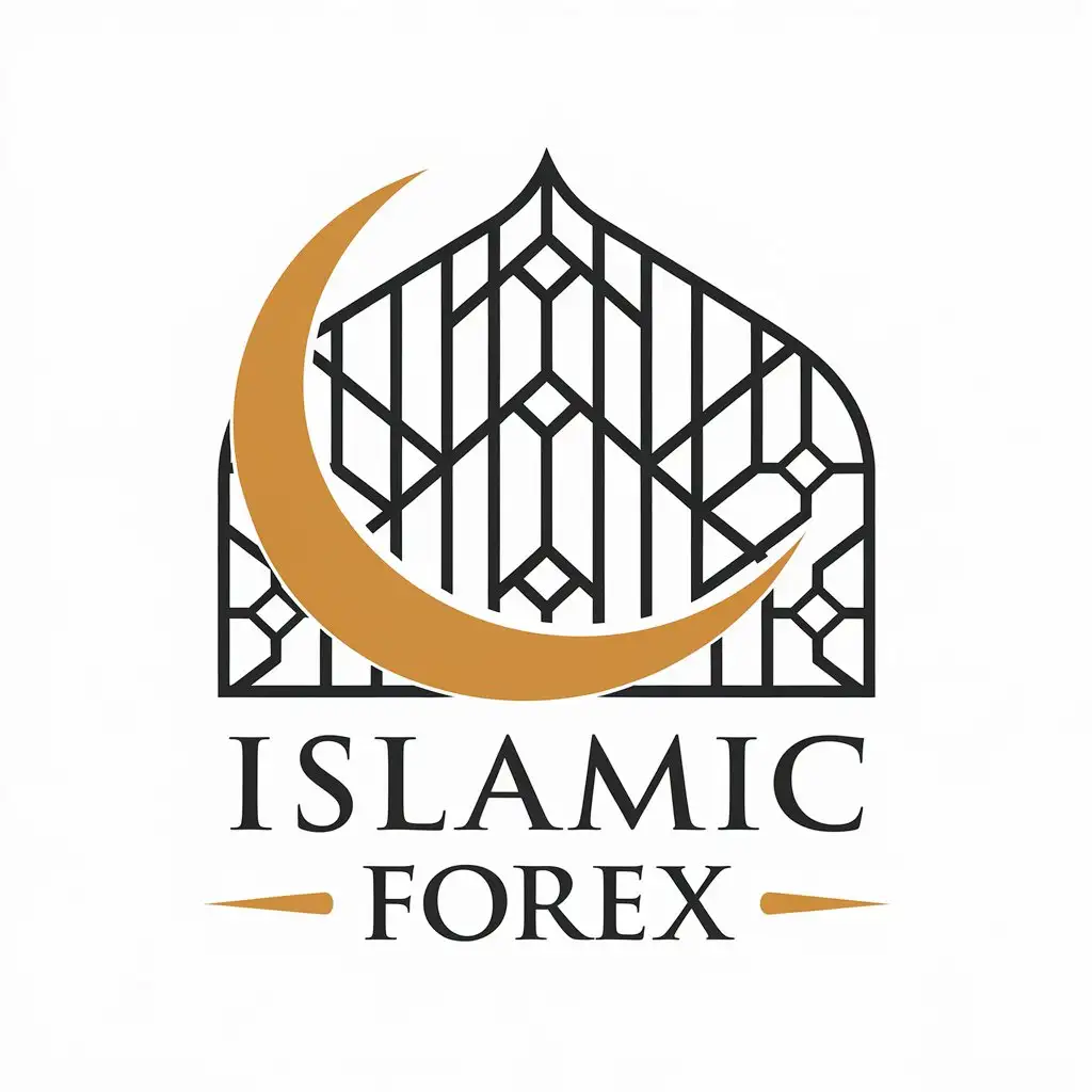 LOGO Design for Islamic Forex Half Moon Symbol with Modern Finance Theme