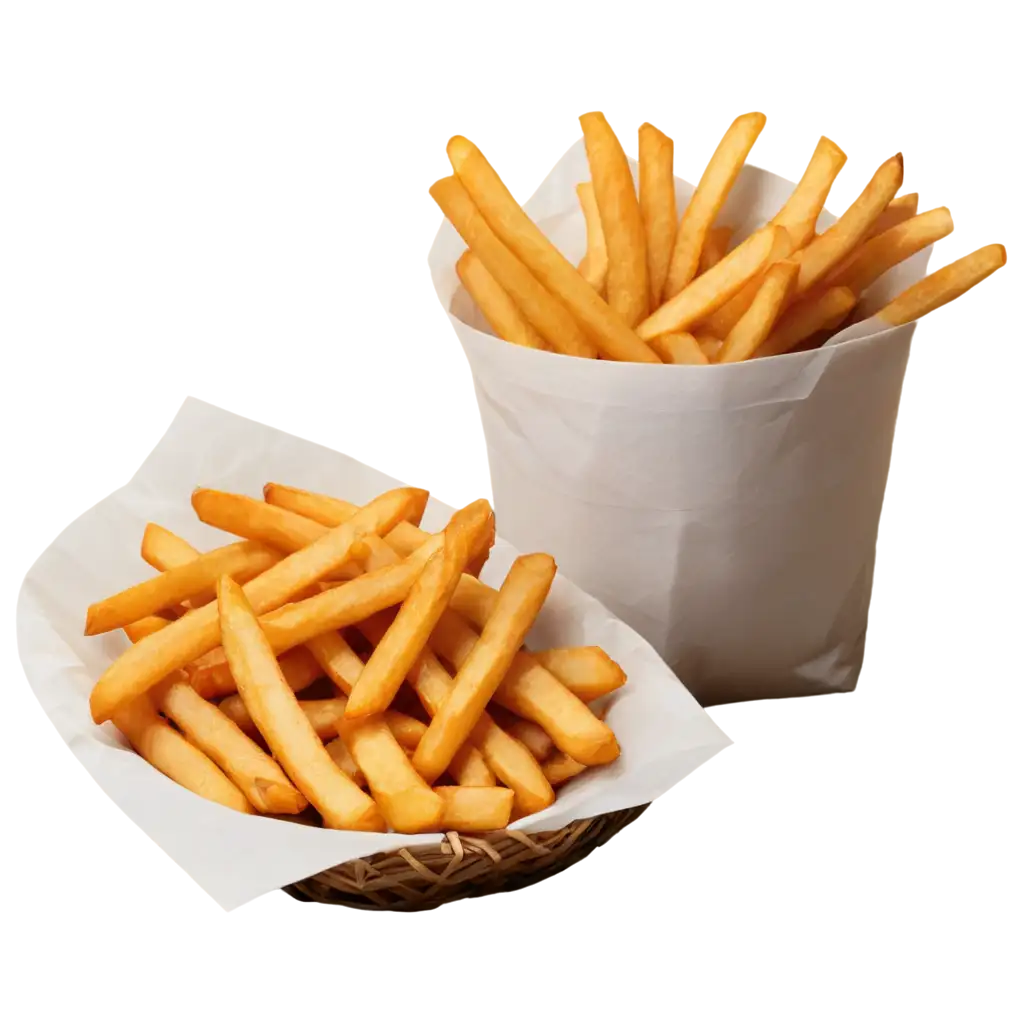 Golden-Crispy-French-Fries-in-a-Woven-Basket-PNG-Image-for-HighQuality-Visual-Appeal