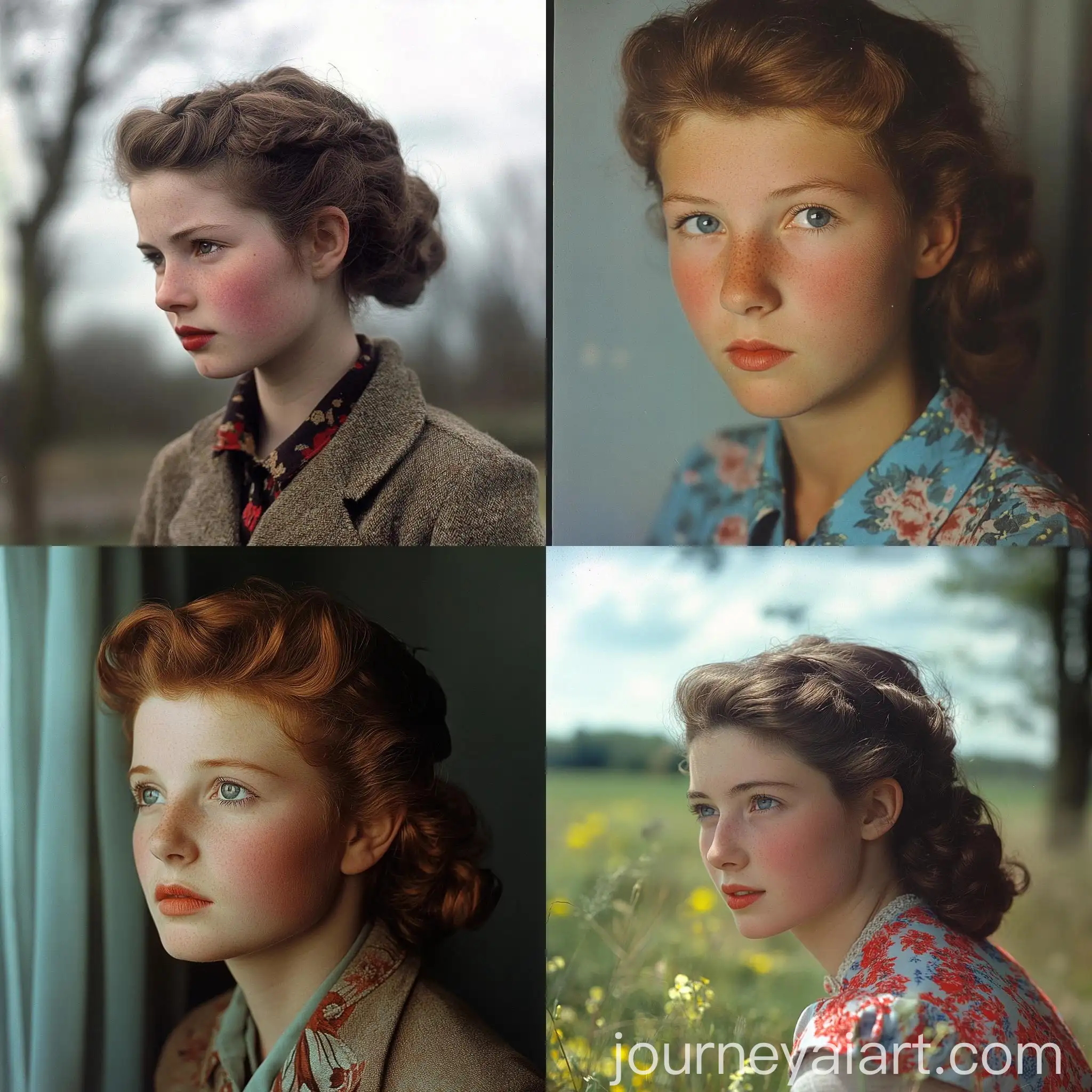 Portrait-of-a-16YearOld-British-Lady-in-1940-Raw-Style